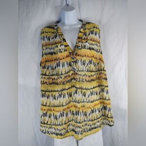 Unique Spectrum Sleeveless Blouse Size 2X Gently Pre-owned
